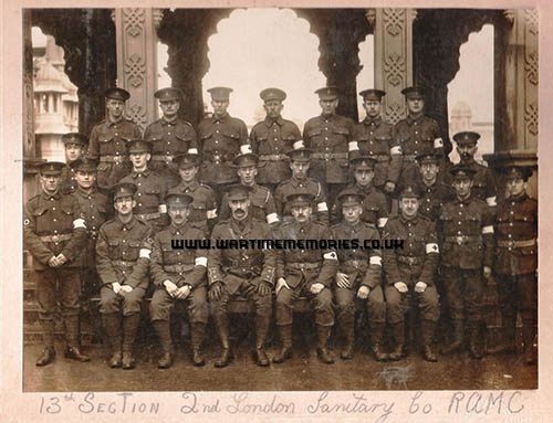 13th Section 2nd London Sanitary Coy. Royal Army Medical Corps, 1914